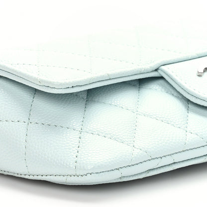 Chanel Caviar Quilted Glasses Case With Chain Light Blue 8 of 9