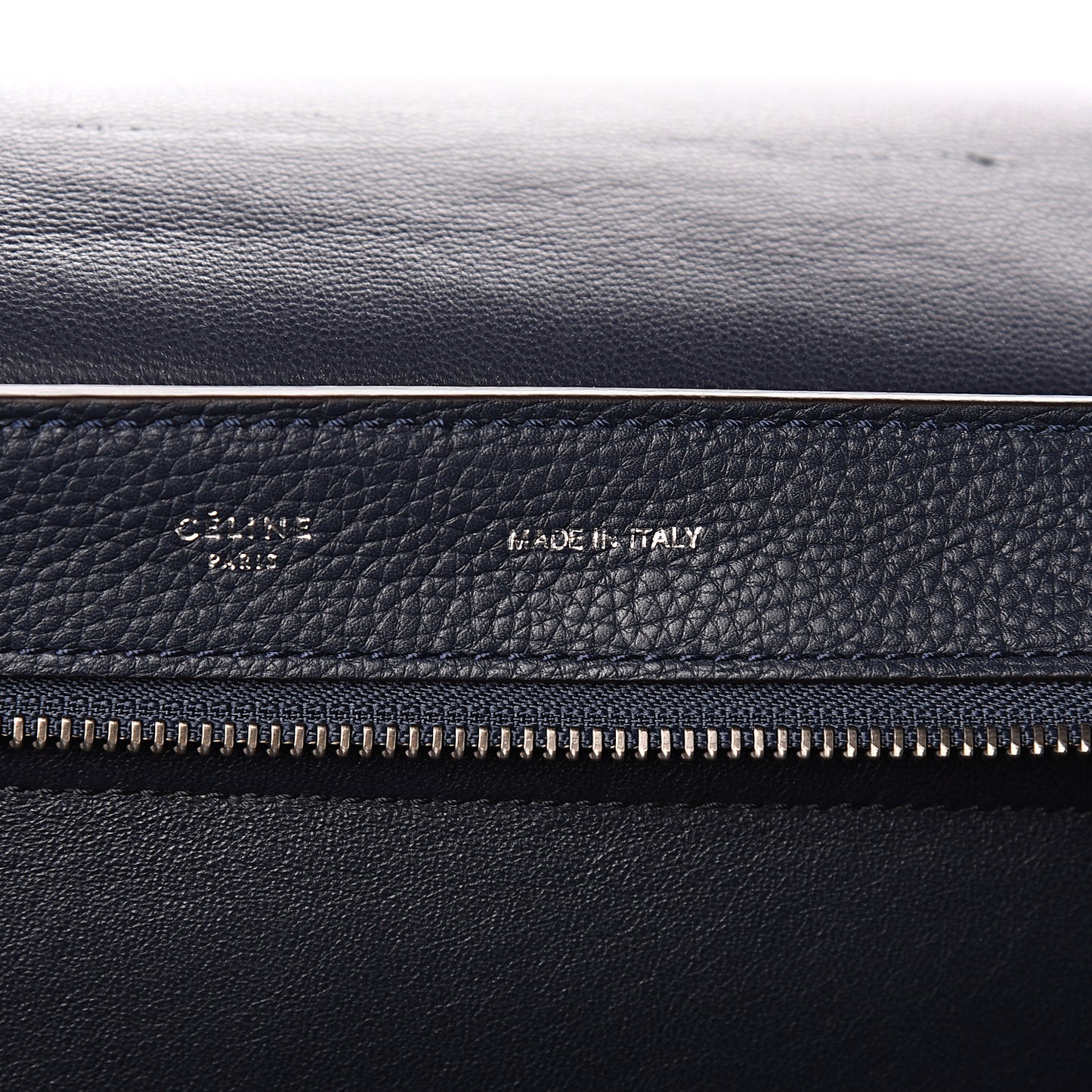 Drummed Calfskin Suede Medium Trapeze Navy