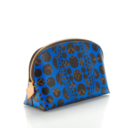 Louis Vuitton Monogram Kusama Pumpkin Dots Cosmetic Pouch Blue 3 of 7