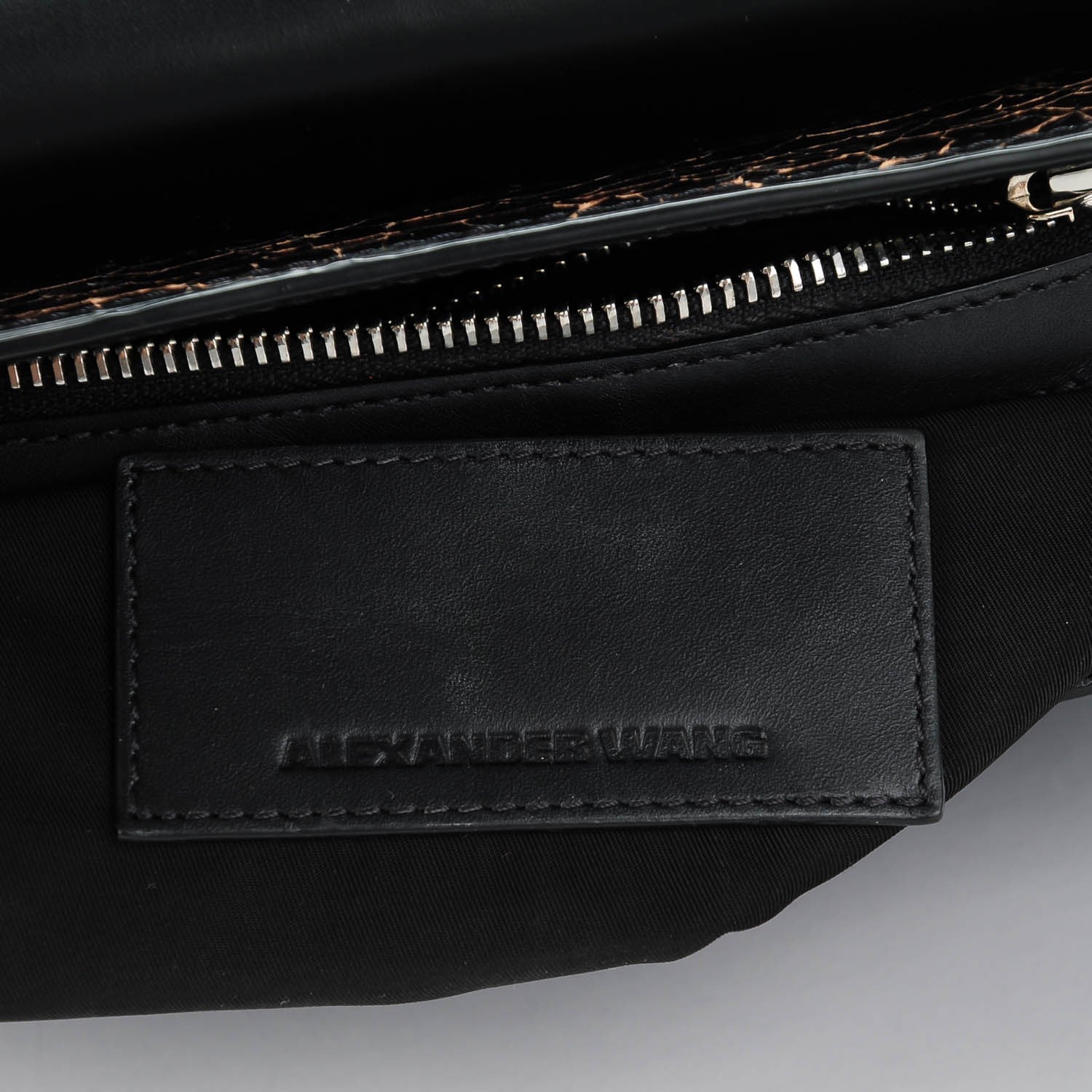 Alexander Wang Cracked Calfskin Lia Sling Black Silver Hardware 6 of 7