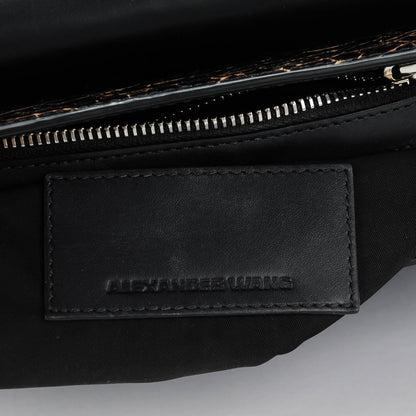 Alexander Wang Cracked Calfskin Lia Sling Black Silver Hardware 6 of 7