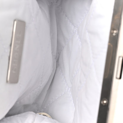 Chanel Shearling Sheepskin Lambskin Quilted Clutch With Chain White 5 of 10