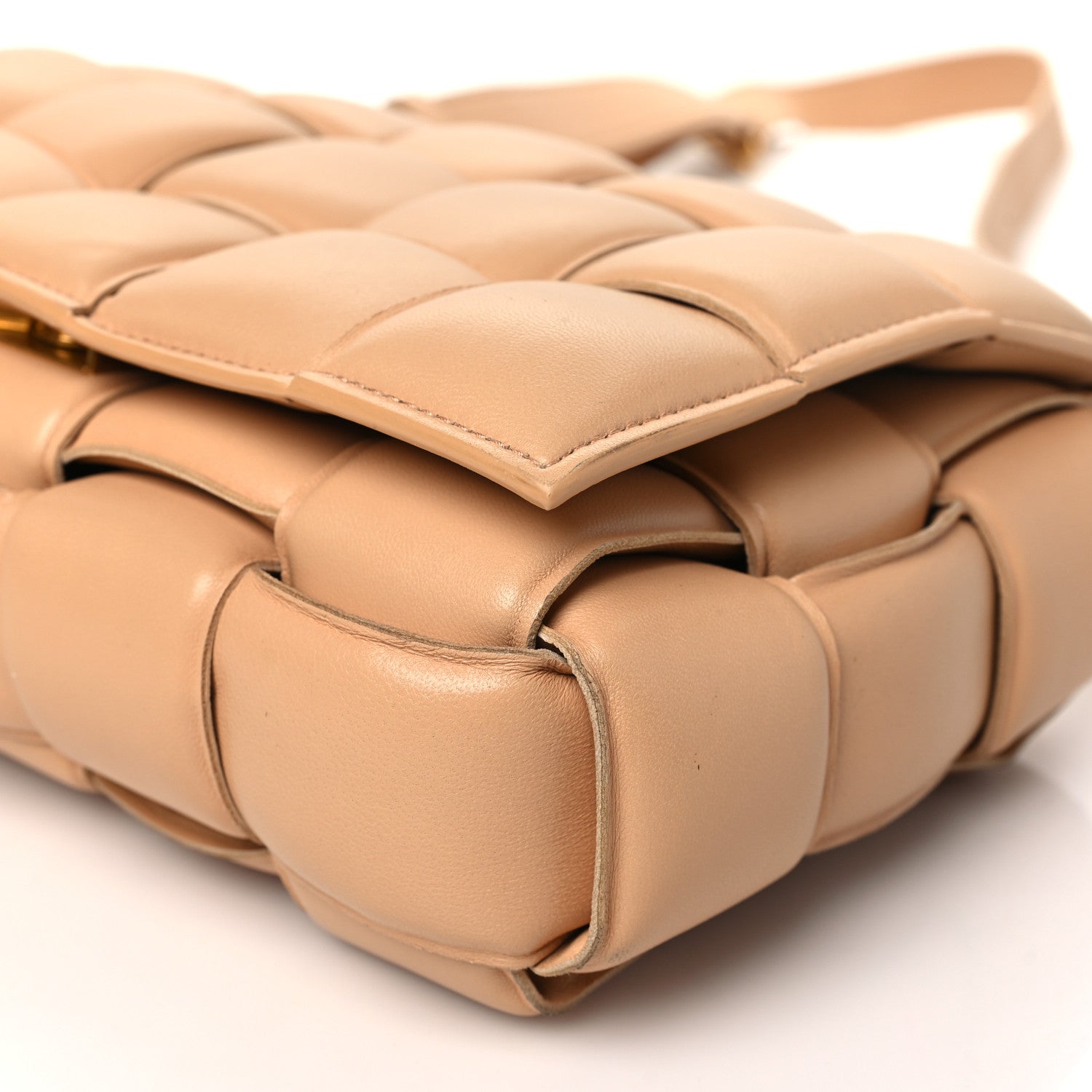 Bottega Veneta Nappa Maxi Intreccio Padded Cassette Crossbody Bag Almond 10 of 10