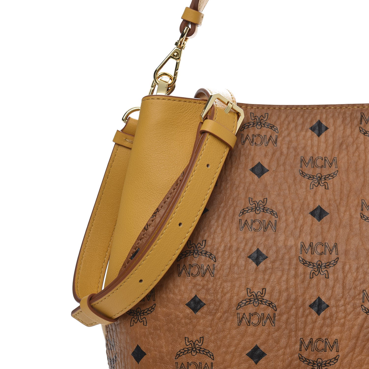 MCM Visetos Medium Klara Hobo Cognac Yellow 11 of 12