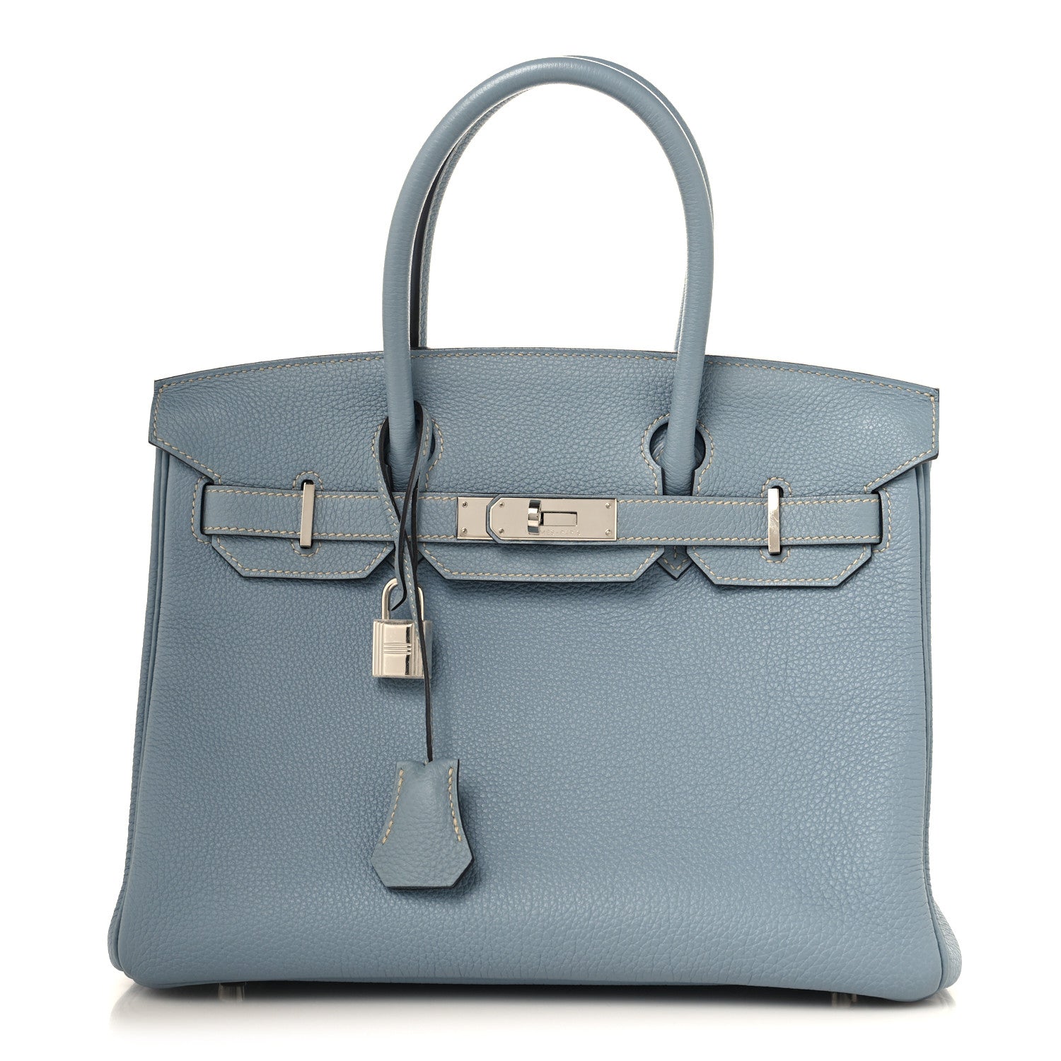 Hermes Togo Birkin 30 Bleu Lin 1 of 12