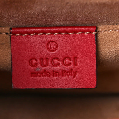 Gucci Calfskin Mini Sylvie Chain Shoulder Bag Hibiscus Red 6 of 11