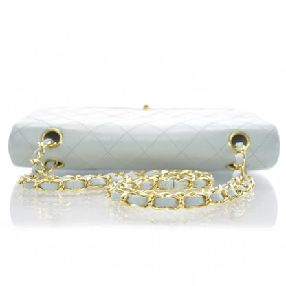 Chanel Lambskin Quilted Medium Double Flap Light Blue 5 of 10