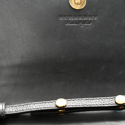 Burberry Derby Calfskin House Check Wallet On Chain Black 12 of 18