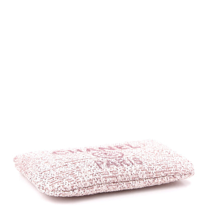 Chanel Woven Straw Raffia Deauville Cosmetic Pouch Pink 4 of 8