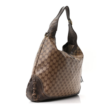 Gucci Monogram Large New Jackie Shoulder Bag Dark Brown 3 of 11