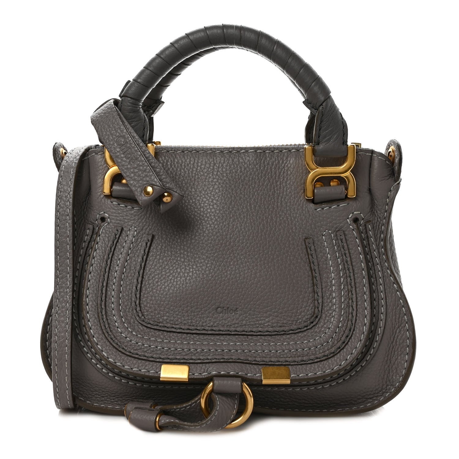 Chloe Calfskin Mini Marcie Satchel Cashmere Grey 1 of 9
