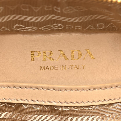 Prada Jacquard Saffiano Triangolo Symbole Embroidered Medium Shoulder Bag Corda Talco 6 of 8