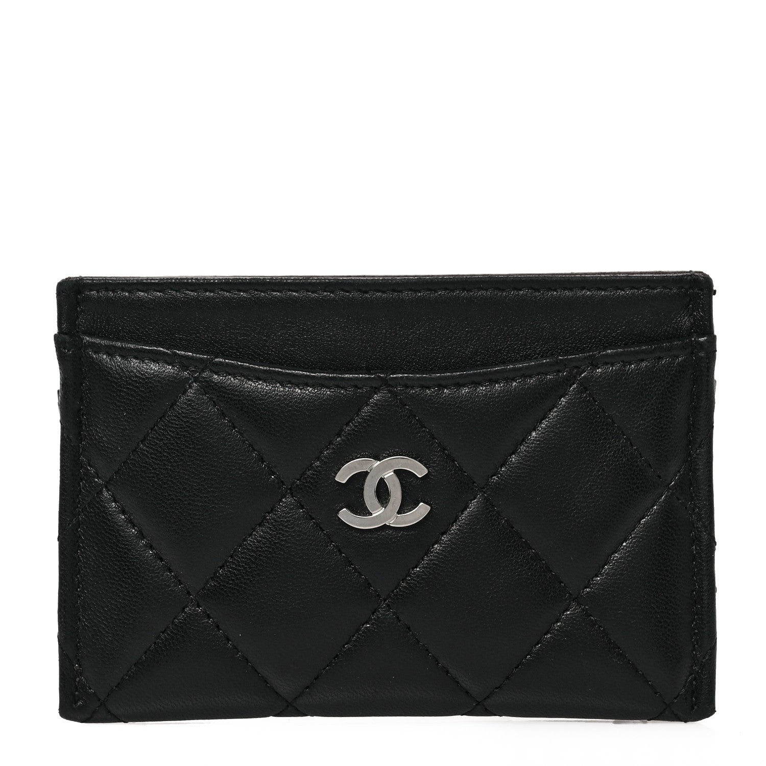 Chanel Lambskin Quilted Card Holder Black 1 of 7