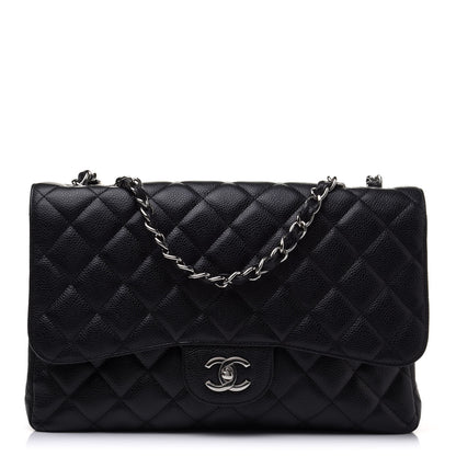 Chanel Caviar Quilted Jumbo Single Flap Black 1 of 12