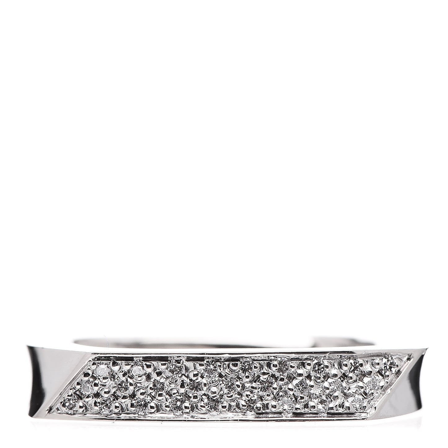 18K White Gold Diamond Frank Gehry Torque Ring 44 3