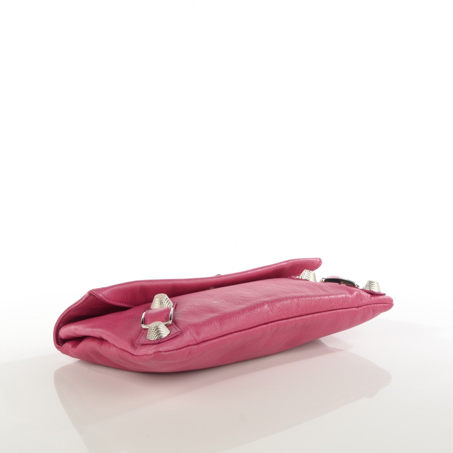 Balenciaga Agneau Giant 21 Silver Hardware Envelope Clutch Cyclamen 4 of 7