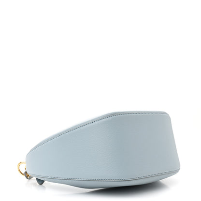 Valentino Garavani Grainy Calfskin Small Vlogo Moon Hobo Bag Blue 4 of 10