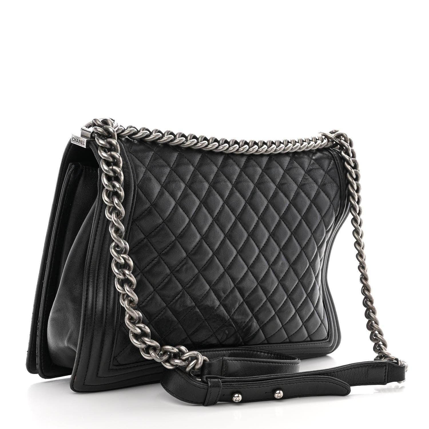 Chanel Calfskin Quilted Large Boy Flap Black 3 of 17