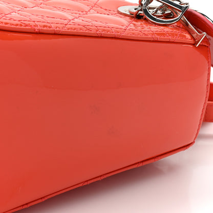 Christian Dior Patent Cannage Medium Lady Dior Orange 12 of 14