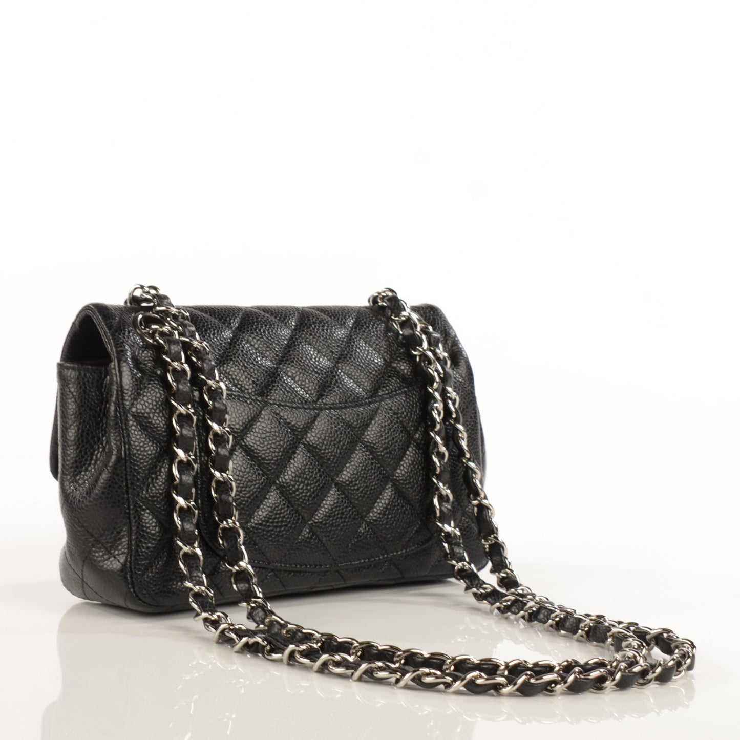 Caviar Quilted Mini Rectangular Flap Black