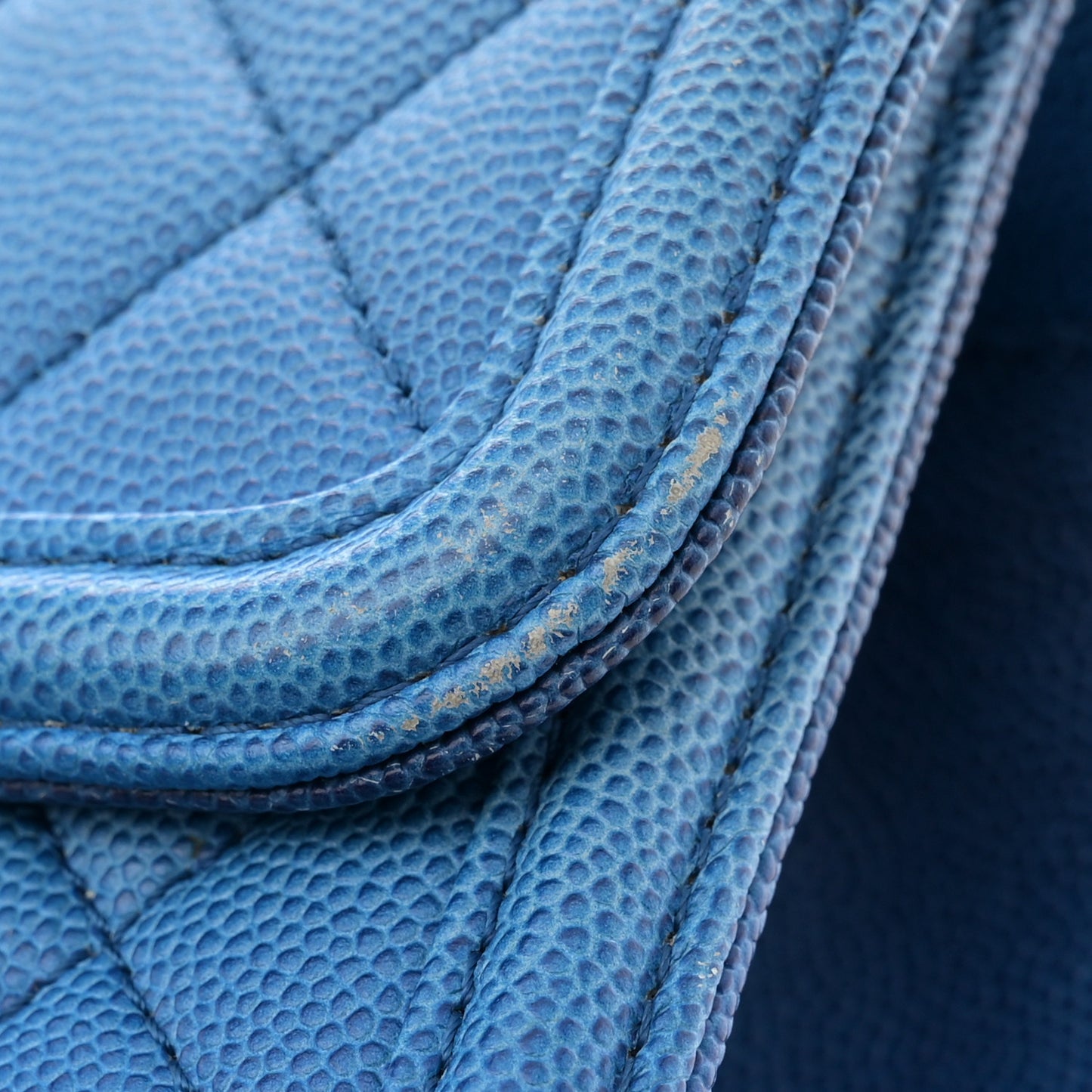 Caviar Quilted Small Sunset On The Sea Flap Blue