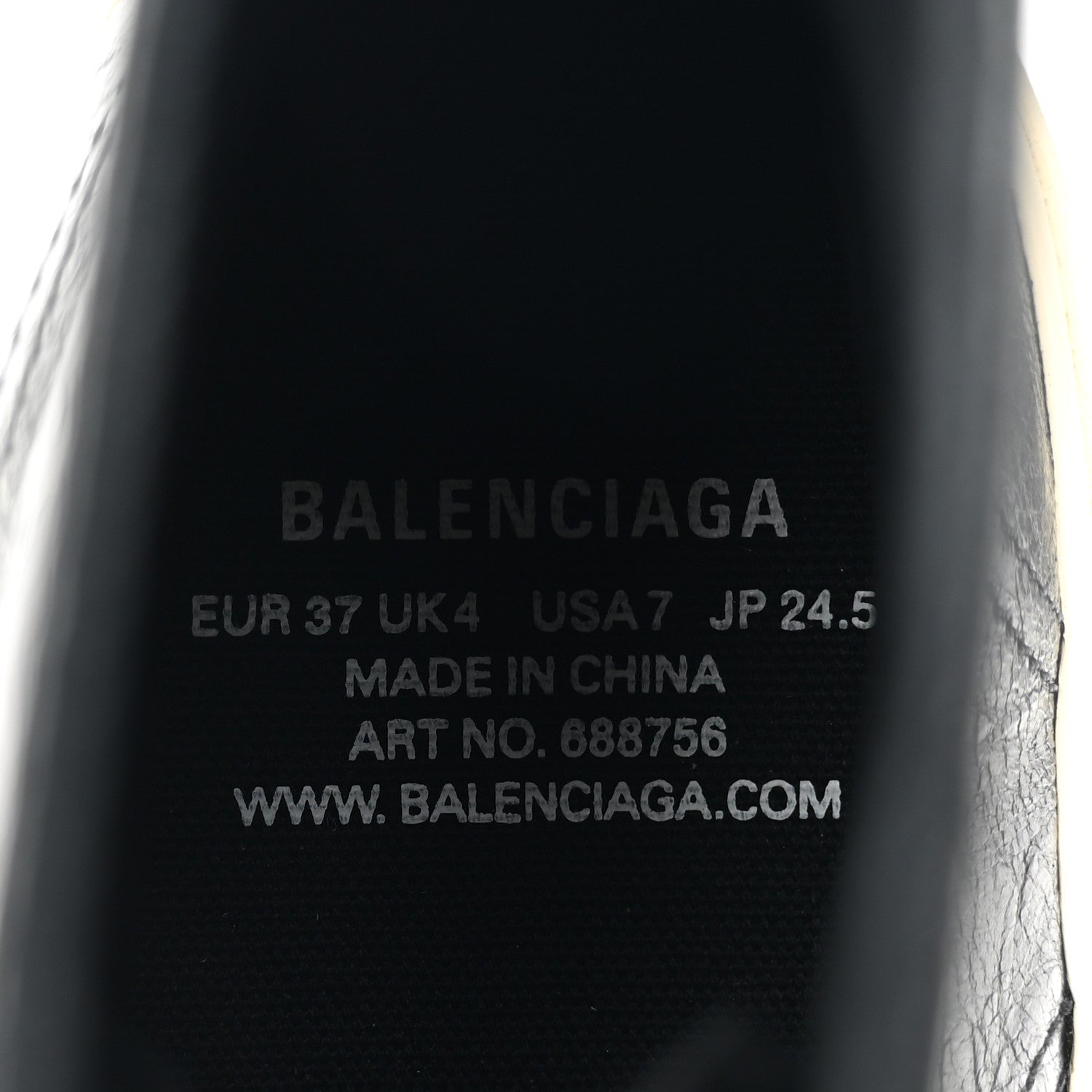 Balenciaga Agneau Arena Womens Paris High Top Sneakers 37 Black 8 of 8