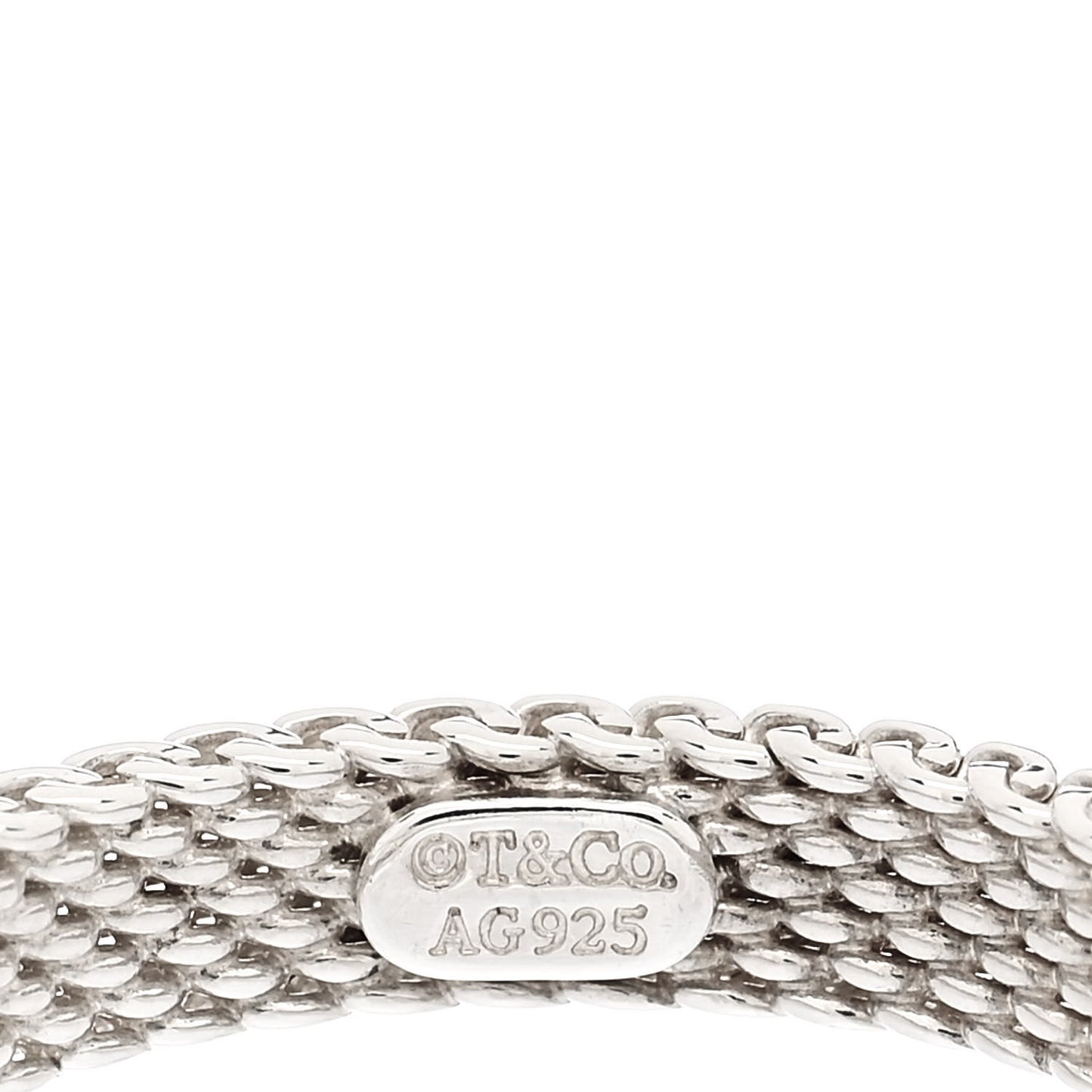 Sterling Silver Diamond Somerset Mesh Band Ring 44 3