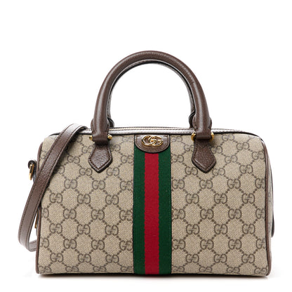 Gucci GG Supreme Monogram Web Small Ophidia Top Handle Bag Beige Ebony 1 of 11