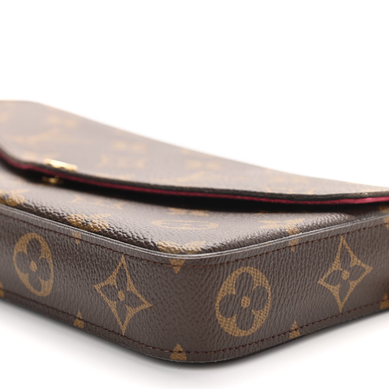 Louis Vuitton Monogram Pochette Felicie Chain Wallet Fuchsia 10 of 11