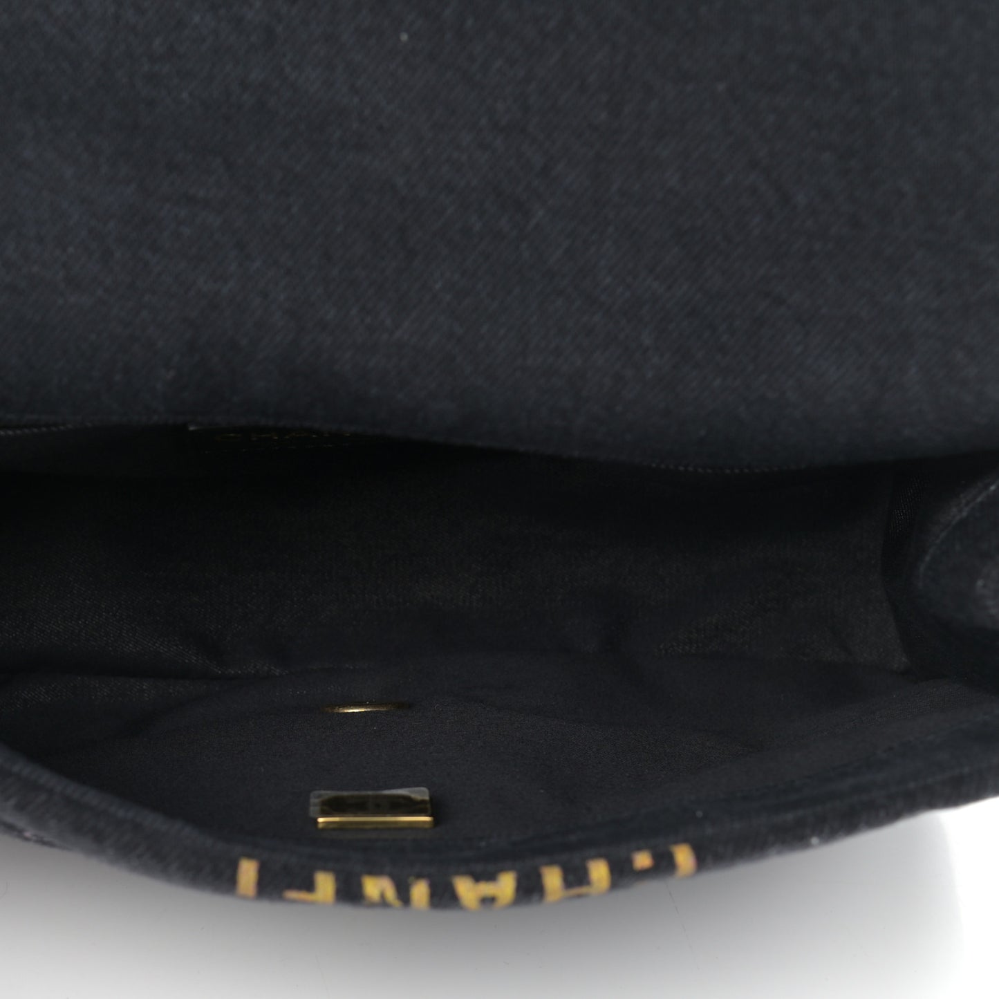 Denim Quilted Denim Mood Large Flap Black Multicolor