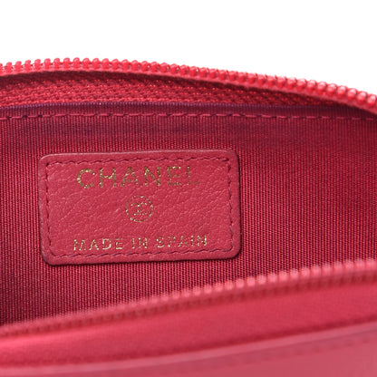 Chanel Calfskin Chain CC Key Holder Case Dark Pink 5 of 12