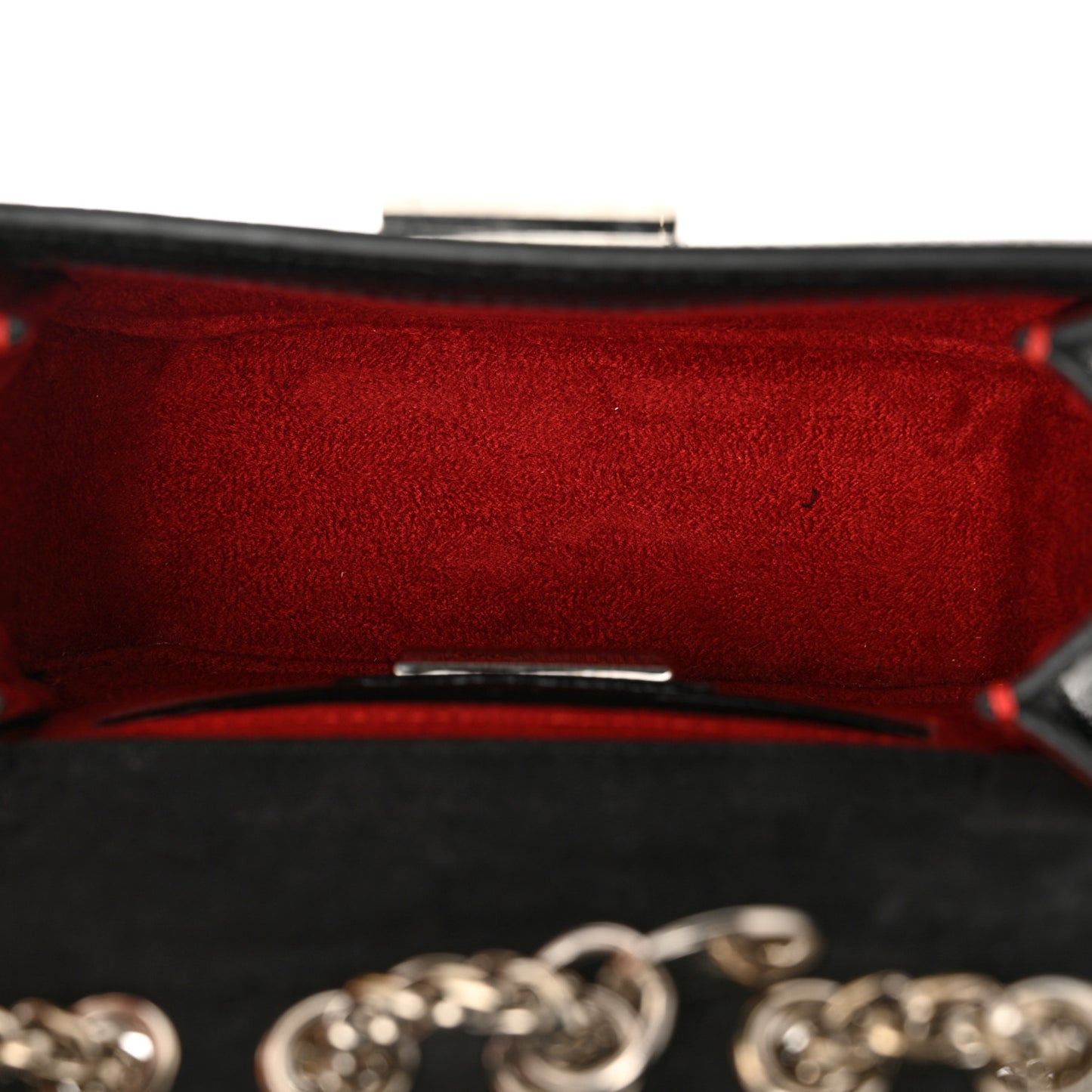 Jurassic Calfskin Spikes Sweety Charity NV Crossbody Bag Black Silver