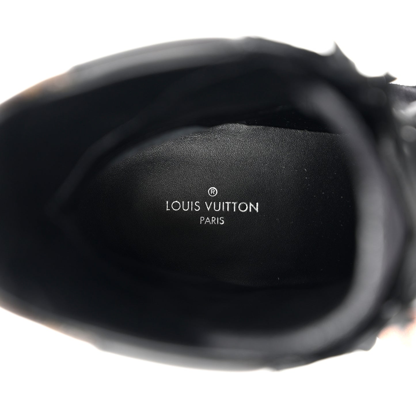 Suede Calfskin Monogram LV Black Heart Laureate Platform Desert Boots 37.5 Black