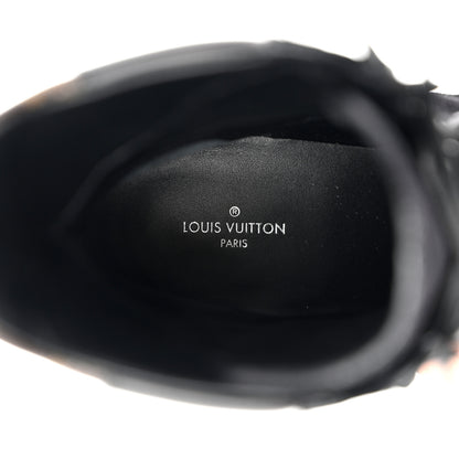 Louis Vuitton Suede Calfskin Monogram LV Black Heart Laureate Platform Desert Boots 37.5 Black 7 of 8