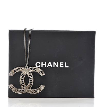 Chanel Large Baroque CC Necklace Silver 6 of 6
