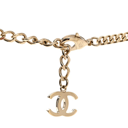 Chanel Crystal Chain CC Link Choker Gold Silver 4 of 6