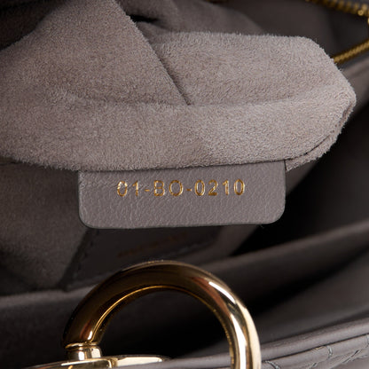 Christian Dior Lambskin Cannage Medium Lady Dior Grey 7 of 10