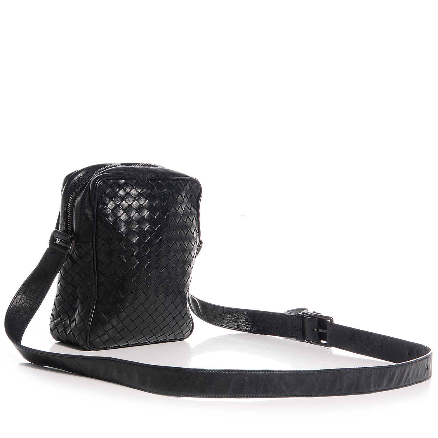 Bottega Veneta Nappa Intrecciato Messenger Bag Nero 3 of 9