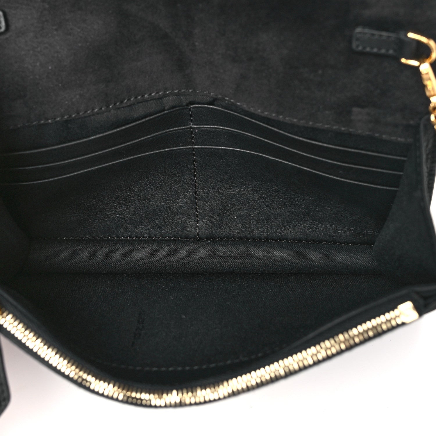 Fendi Vitello Flamingo Tube Wallet on Chain Black 5 of 9