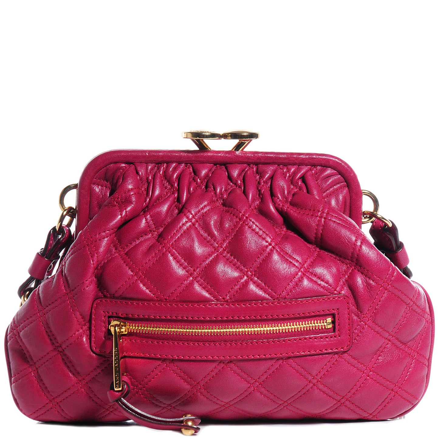 Leather Quilted Little Stam Fuchsia