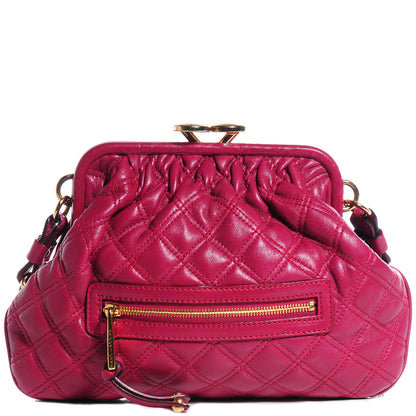 Marc Jacobs Leather Quilted Little Stam Fuchsia 1 of 9
