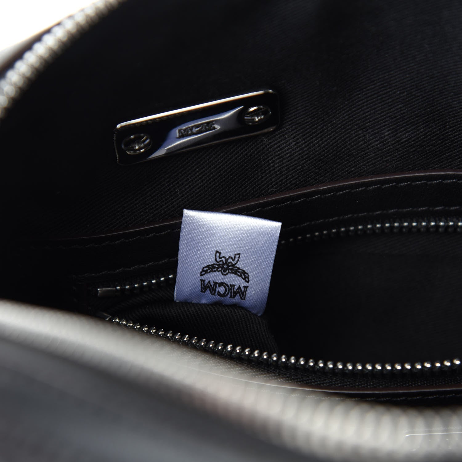 MCM Calfskin Ottomar Monogram Essential Boston Bag Black 9 of 11