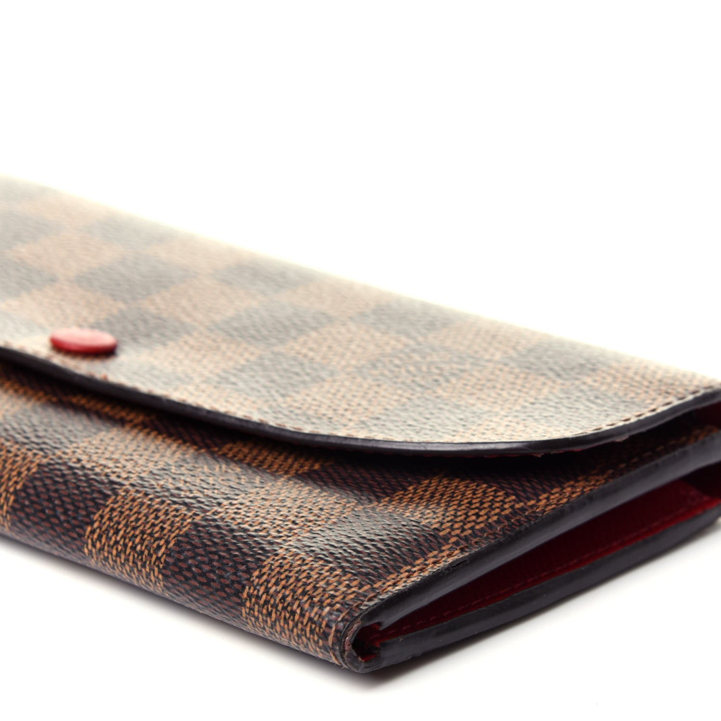 Damier Ebene Emilie Wallet Red