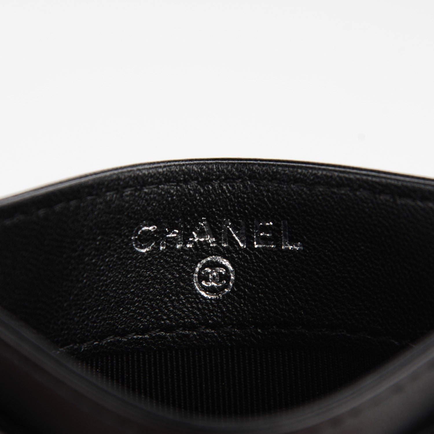 Chanel Lambskin Chevron Card Holder Black 5 of 8