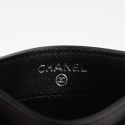 Chanel Lambskin Chevron Card Holder Black 5 of 8