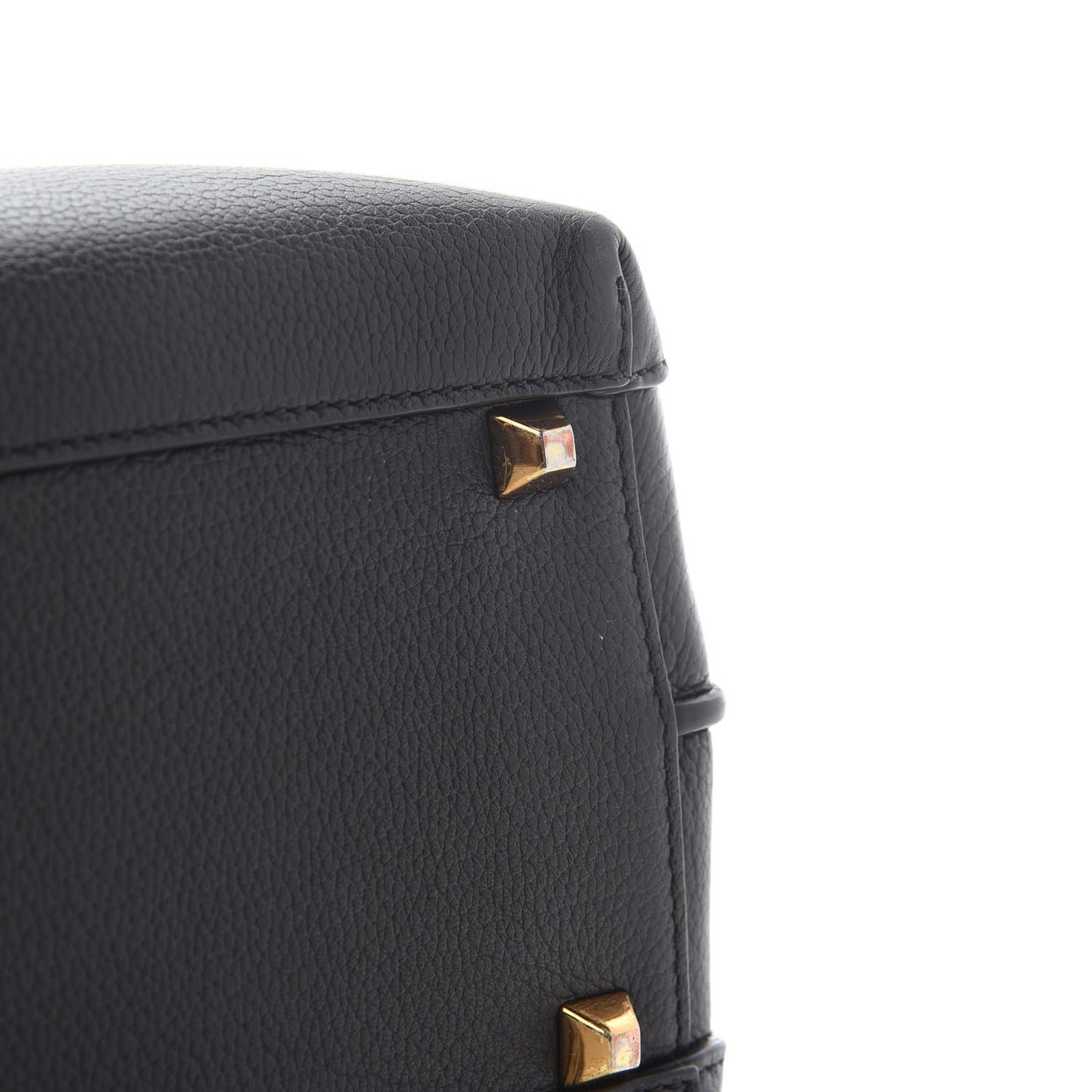 Grained Calfskin Large Milla Tote Black