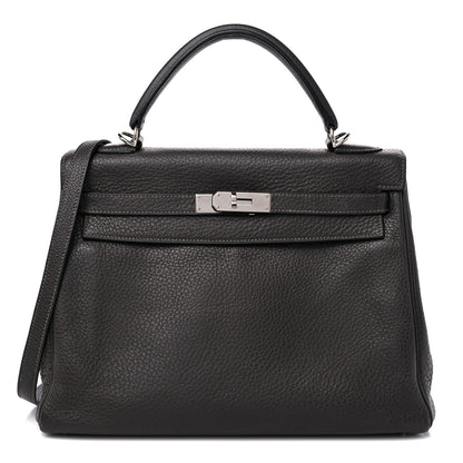 Hermes Taurillon Clemence Kelly Retourne 32 Graphite 1 of 15