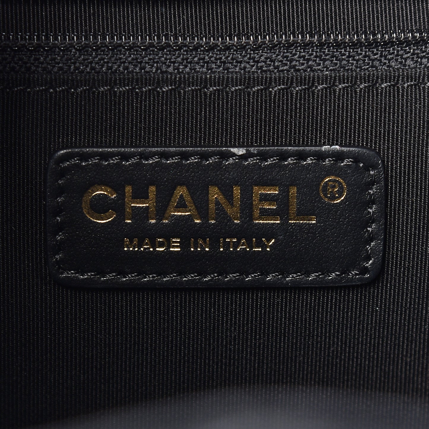 Lambskin Quilted Drawstring Backpack Black