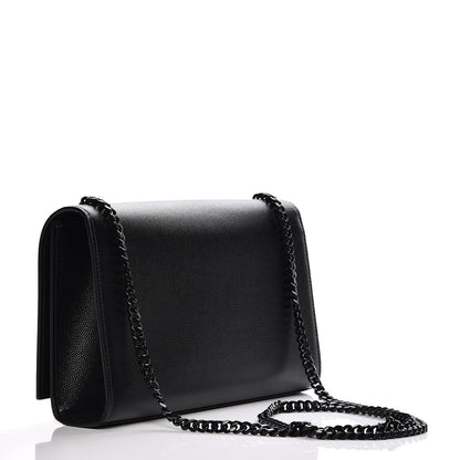 Saint Laurent Grain De Poudre Medium Classic Monogram Kate Satchel Black 3 of 7