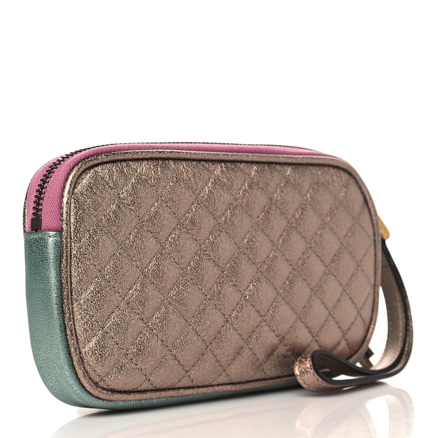 Laminated Nappa Trapuntata Zumi iPhone Case Rosa Lago Rame
